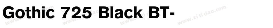 Gothic 725 Black BT字体转换